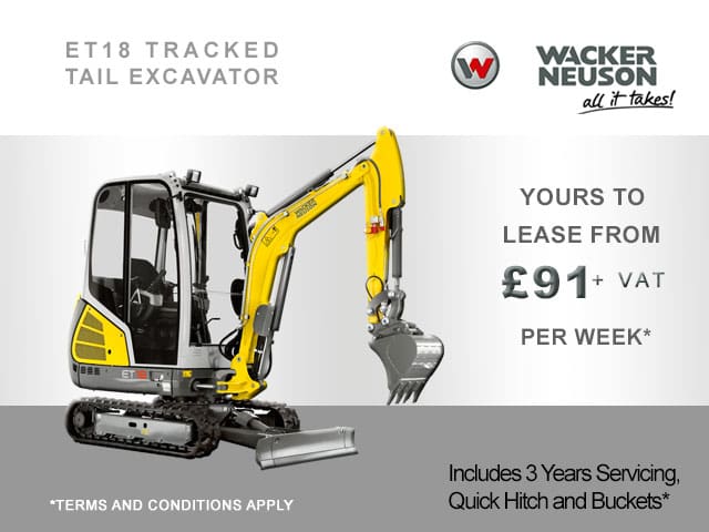 Wacker Neuson, Wacker, ET18, Contract Hire, Hamilton Ross Group, Scotland